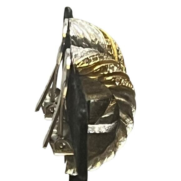 Christian Dior Silver tone Gold Tone Crystal Pave Clip on Earrings - Picture 5 of 10